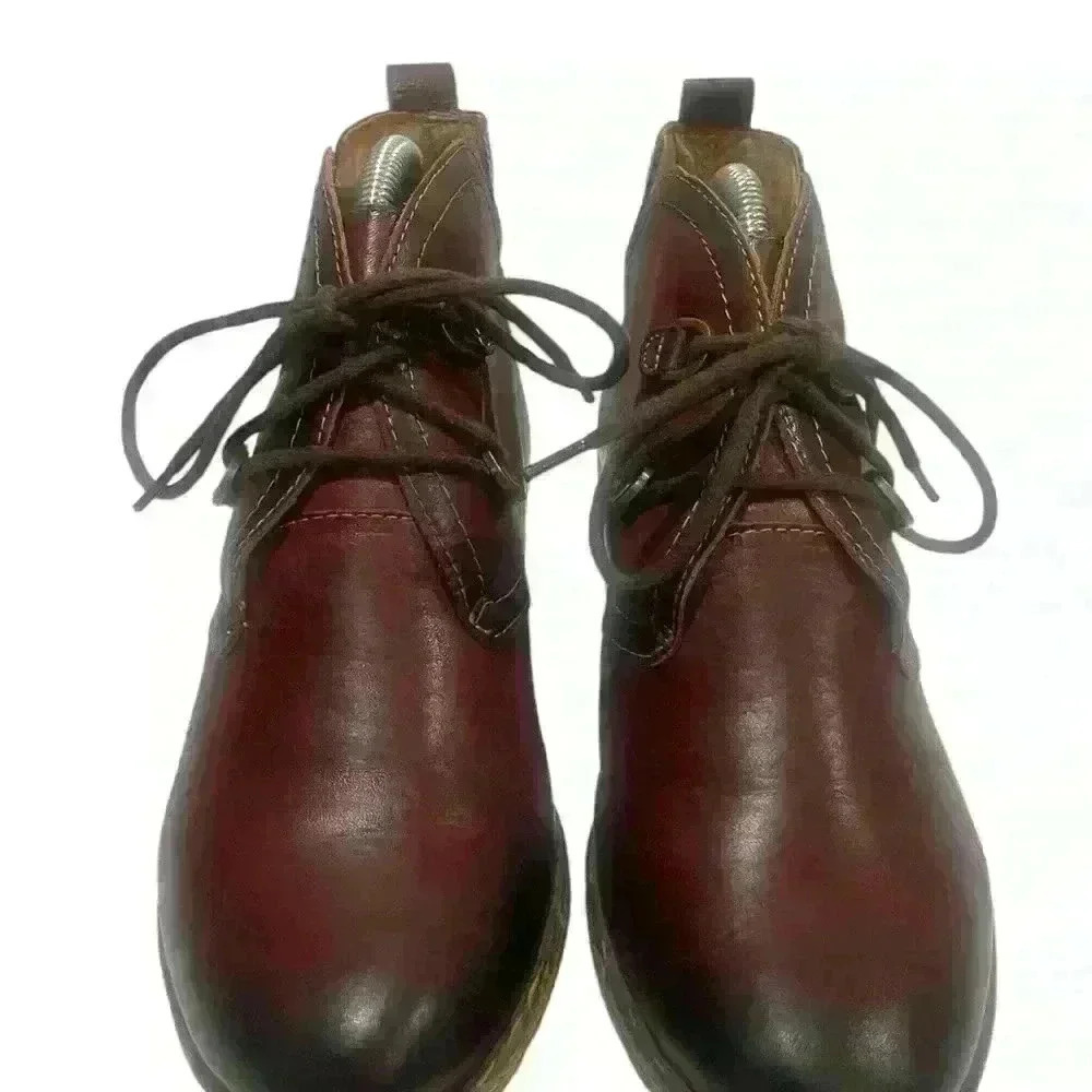Pikolinos Zaragoza Women's Red Mahogany Ankle Boots Lace Up  Size 39/ 8.5-9 - Picture 3 of 12